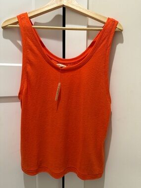 Madewell Bright Orange Scoop Neck Tank